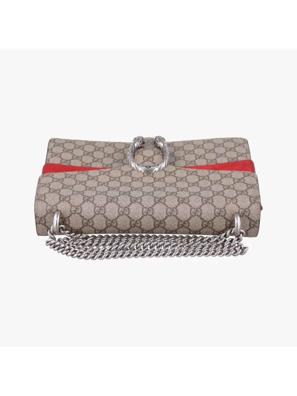 Gucci Dionysus Beige Red Canvas Suede Shoulder